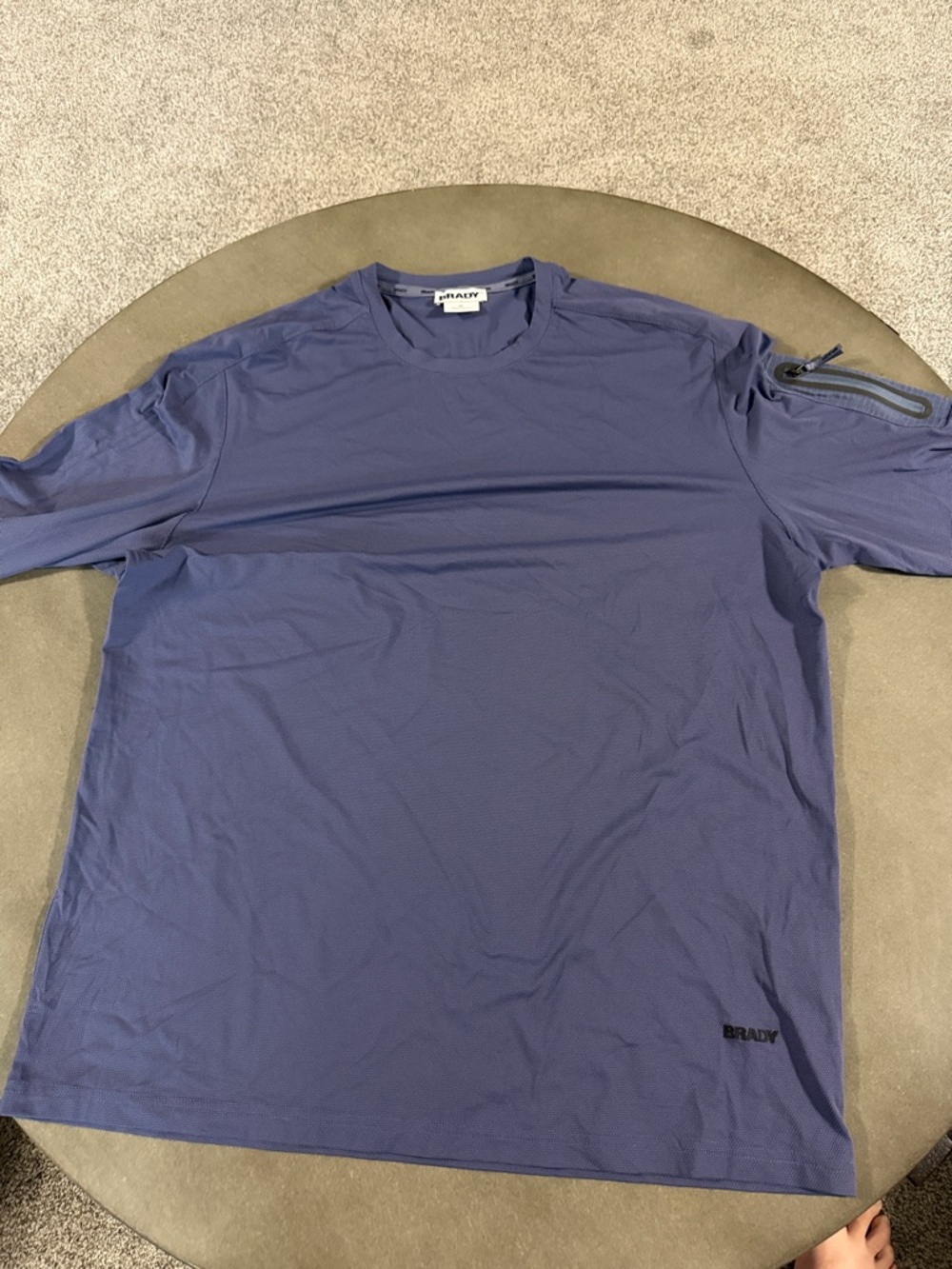 Brady Performance Long Sleeve Crew Tee - Indigo Blue